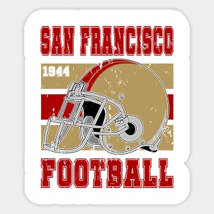 San Francisco Retro Football Sticker